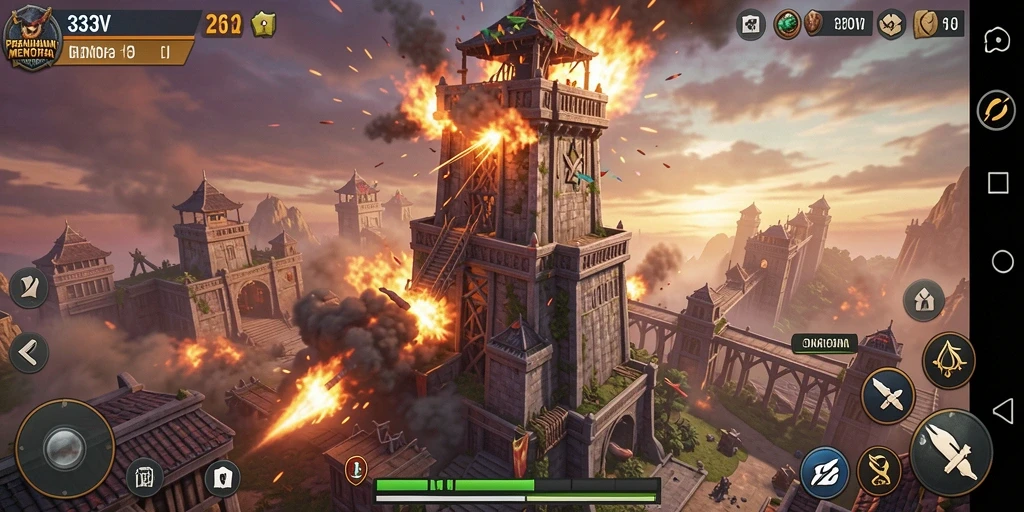 Gameplay seru dari 333V dalam Tower Defense.