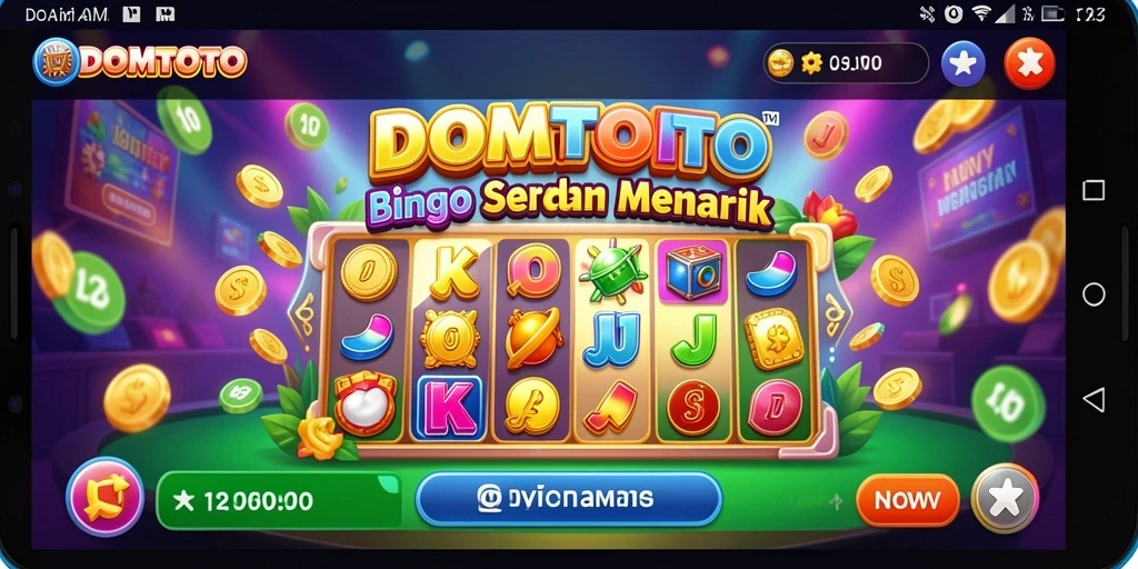 Tampilan gameplay seru dari permainan Bingo di DOMTOTO.