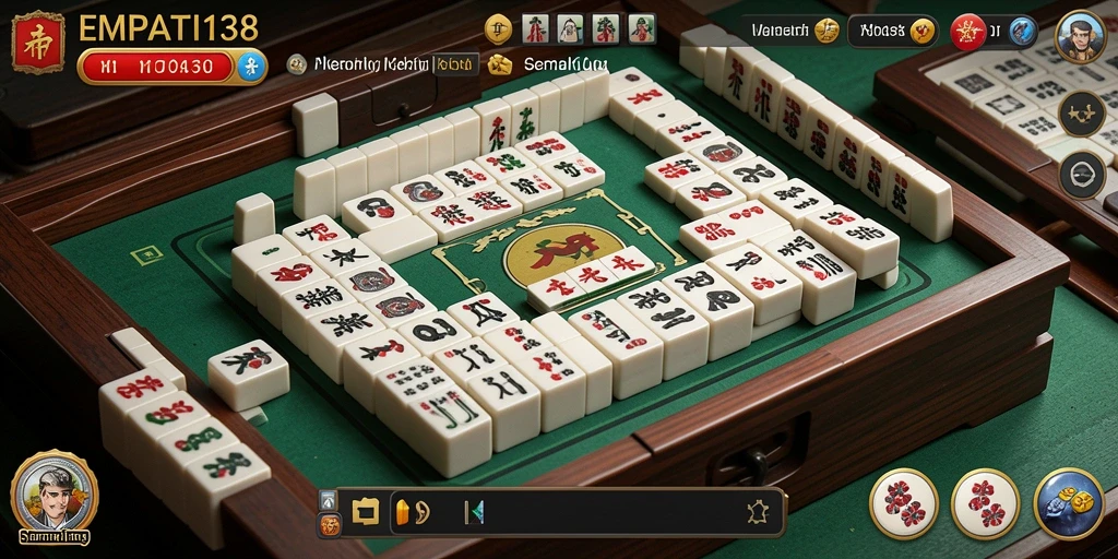 Screenshot dari gameplay EMPATI138 menunjukkan keseruan bermain Mahjong.