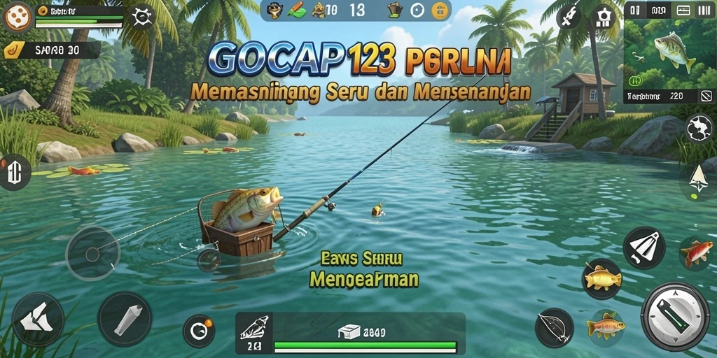 Gameplay GOCAP123 yang menampilkan pengalaman memancing yang seru.