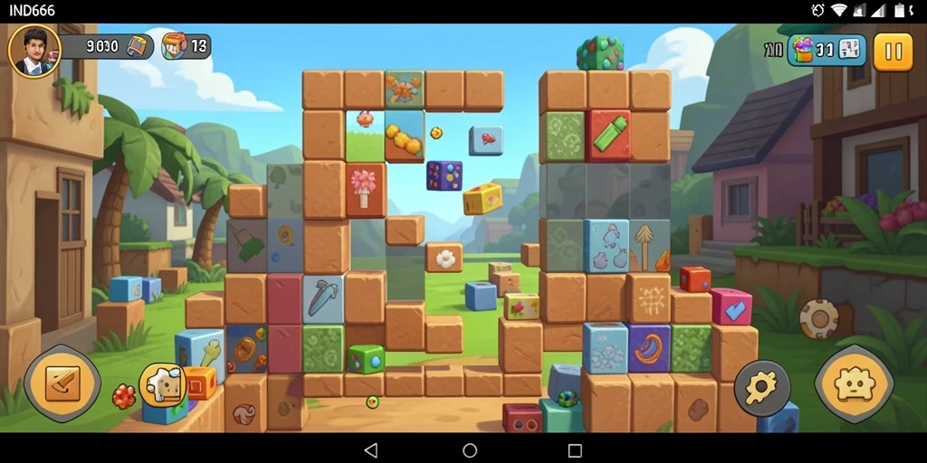 Screenshot gameplay IND666 yang menampilkan tantangan Puzzle yang seru.
