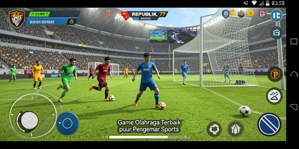 Screenshot gameplay seru dari REPUBLIK77 yang menampilkan aksi olahraga.