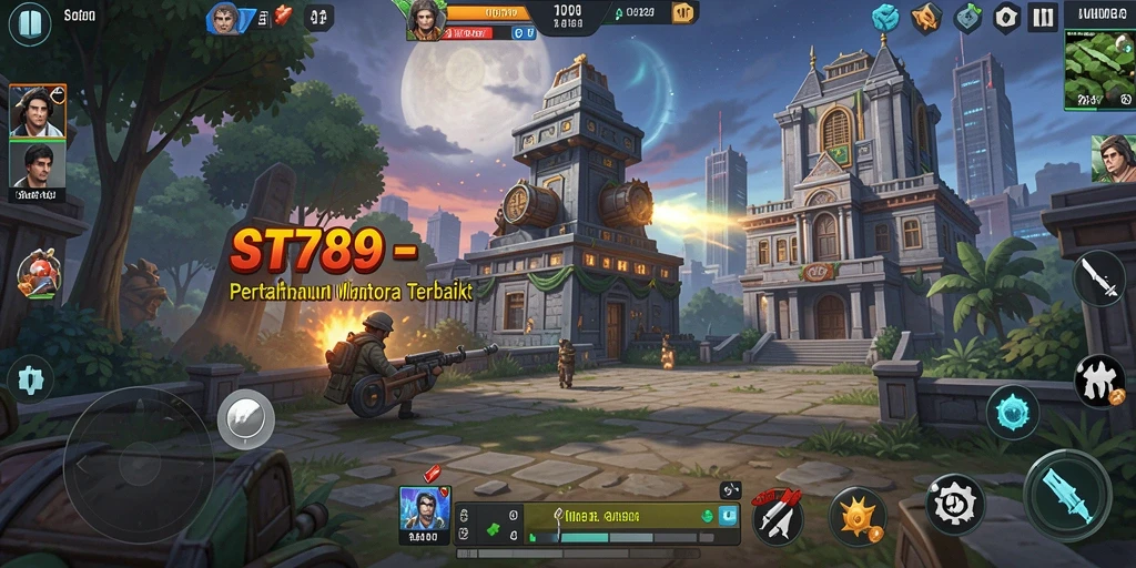 Tampilan screenshot menampilkan aksi mendebarkan dalam game Tower Defense.
