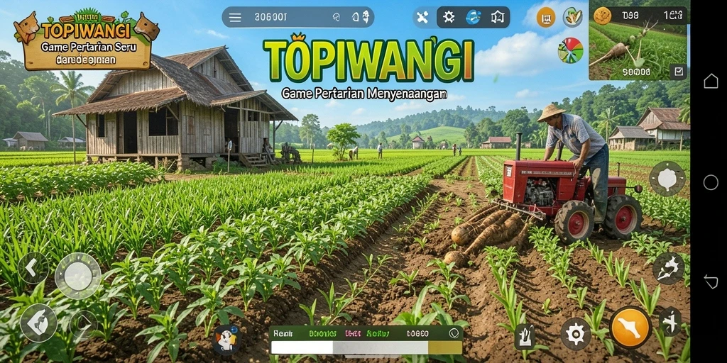 Screenshot gameplay menunjukkan serunya bertani di TOPIWANGI.