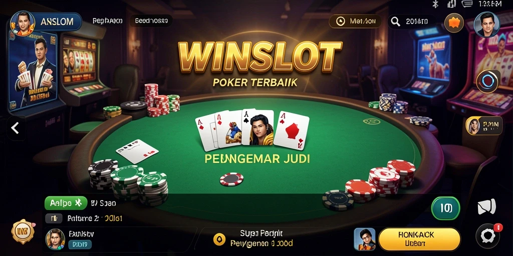 Tampilan gameplay poker yang menarik dan seru dari WINSLOT.